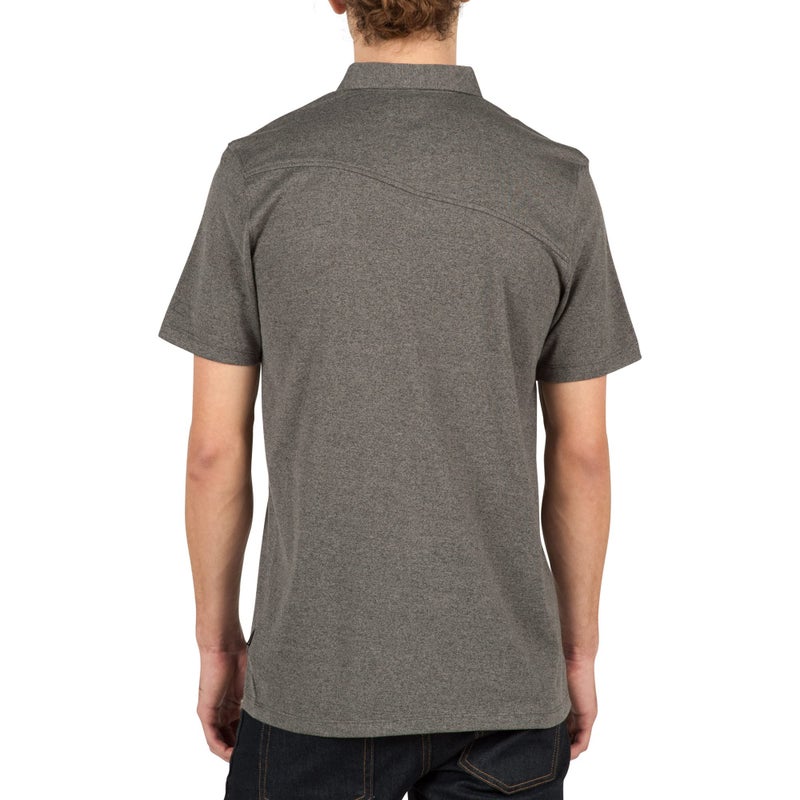 Volcom Men's Wowzer Modern Fit Cotton Polo Shirt, Stealth, Large - Image 2